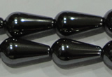 CHE148 15.5 inches 8*16mm teardrop hematite beads wholesale