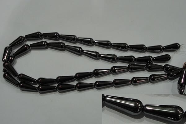 CHE149 15.5 inches 8*20mm teardrop hematite beads wholesale