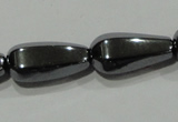 CHE152 15.5 inches 8*16mm faceted teardrop hematite beads