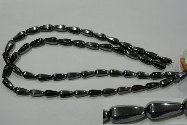 CHE152 15.5 inches 8*16mm faceted teardrop hematite beads