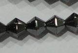 CHE216 15.5 inches 8*8mm faceted bicone hematite beads wholesale