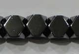 CHE224 15.5 inches 10*10mm faceted cube hematite beads wholesale