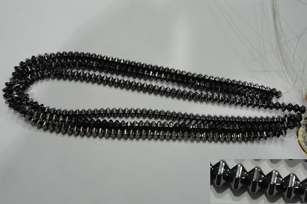 CHE235 15.5 inches 4*6mm star hematite beads wholesale