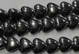 CHE256 15.5 inches 6*6mm heart hematite beads wholesale