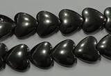 CHE259 15.5 inches 12*12mm heart hematite beads wholesale