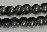 CHE271 15.5 inches 12mm flat round hematite beads wholesale