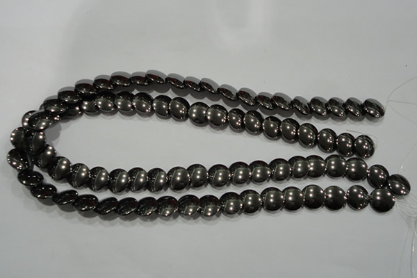 CHE271 15.5 inches 12mm flat round hematite beads wholesale