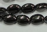 CHE276 15.5 inches 6*10mm oval hematite beads wholesale