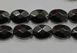 CHE281 15.5 inches 10*14mm faceted oval hematite beads wholesale