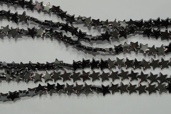 CHE294 15.5 inches 8mm star hematite beads wholesale