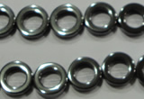 CHE302 15.5 inches 12mm donut hematite beads wholesale