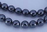 CHE32 16 inches 4mm faceted round hematite beads Wholesale