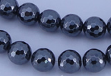 CHE35 16 inches 10mm faceted round hematite beads Wholesale