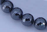 CHE37 16 inches 14mm faceted round hematite beads Wholesale