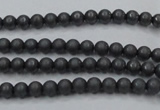 CHE400 15.5 inches 2mm round matte hematite beads wholesale