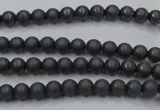 CHE401 15.5 inches 3mm round matte hematite beads wholesale