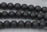 CHE403 15.5 inches 6mm round matte hematite beads wholesale