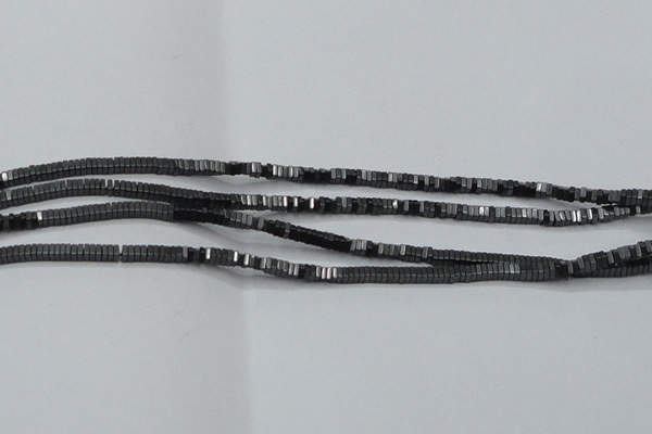 CHE410 15.5 inches 1*2*2mm square matte hematite beads wholesale