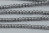 CHE418 15.5 inches 2mm round matte plated hematite beads wholesale