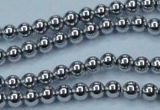 CHE423 15.5 inches 4mm round plated hematite beads wholesale