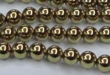 CHE434 15.5 inches 8mm round plated hematite beads wholesale