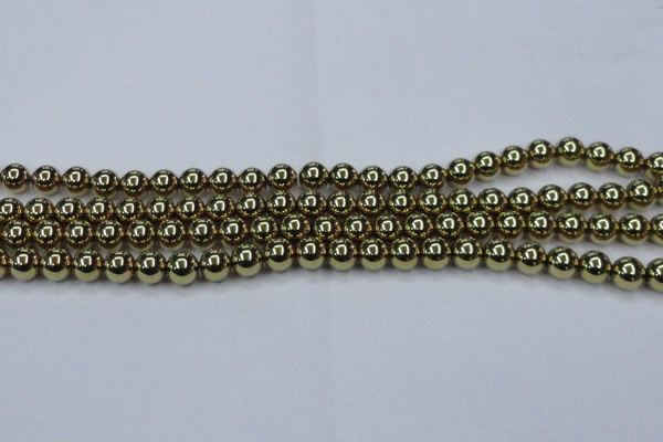 CHE435 15.5 inches 10mm round plated hematite beads wholesale