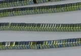 CHE560 15.5 inches 1*2*2mm square plated hematite beads wholesale