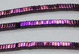 CHE563 15.5 inches 1*2*2mm square plated hematite beads wholesale