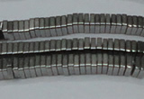 CHE569 15.5 inches 1*3*3mm square plated hematite beads wholesale