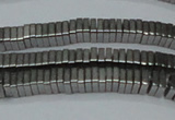 CHE579 15.5 inches 1*4*4mm square plated hematite beads wholesale