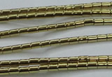 CHE596 15.5 inches 2*2.5mm tube plated hematite beads wholesale