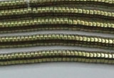 CHE642 15.5 inches 1*2mm tyre plated hematite beads wholesale