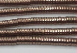 CHE643 15.5 inches 1*2mm tyre plated hematite beads wholesale