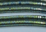 CHE645 15.5 inches 1*2mm tyre plated hematite beads wholesale