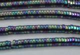 CHE646 15.5 inches 1*2mm tyre plated hematite beads wholesale