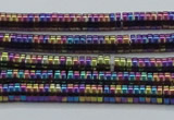 CHE647 15.5 inches 1*2mm tyre plated hematite beads wholesale