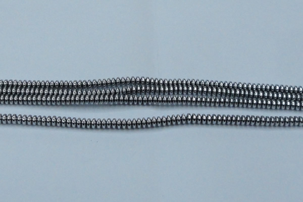 CHE727 15.5 inches 2*4mm rondelle plated hematite beads wholesale