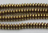 CHE729 15.5 inches 2*4mm rondelle plated hematite beads wholesale