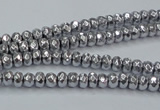 CHE731 15.5 inches 2*3mm faceted rondelle plated hematite beads