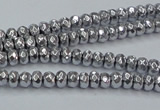 CHE732 15.5 inches 2*4mm faceted rondelle plated hematite beads