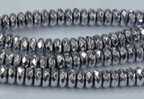 CHE733 15.5 inches 3*6mm faceted rondelle plated hematite beads