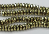 CHE738 15.5 inches 3*6mm faceted rondelle plated hematite beads