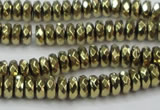 CHE739 15.5 inches 4*8mm faceted rondelle plated hematite beads