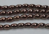 CHE741 15.5 inches 3*5mm rice plated hematite beads wholesale