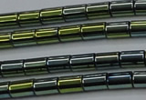 CHE769 15.5 inches 3*5mm tube plated hematite beads wholesale