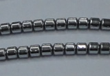 CHE774 15.5 inches 2*2mm drum plated hematite beads wholesale