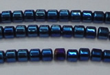 CHE781 15.5 inches 2*2mm drum plated hematite beads wholesale