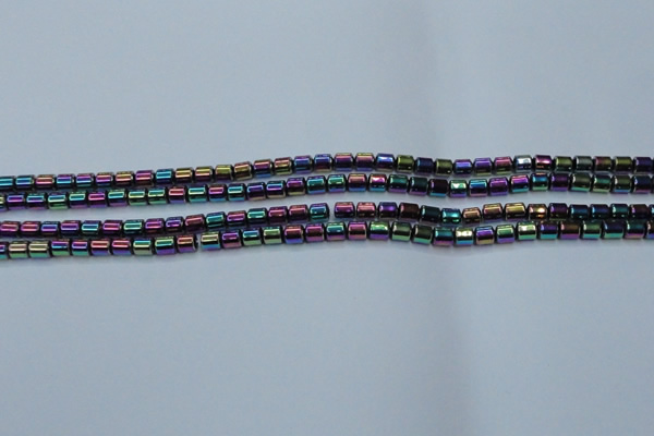 CHE790 15.5 inches 4*4.5mm drum plated hematite beads wholesale