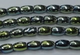 CHE798 15.5 inches 3*5mm rice plated hematite beads wholesale