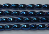 CHE799 15.5 inches 3*5mm rice plated hematite beads wholesale